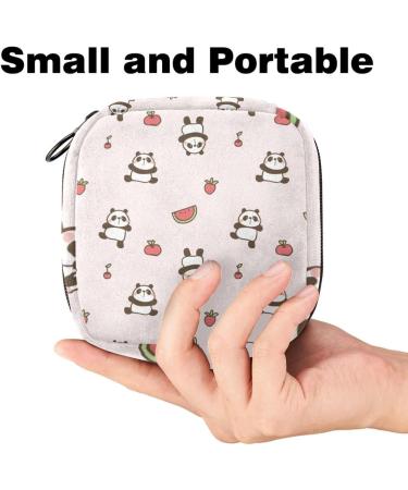 Portable Women's Menstrual Cup & Tampon Bags - Cute Panda Watermelon Design | Perfect for Teens - Buy Online on GoSupps.com