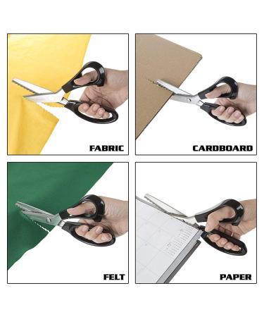 Stainless Steel Fabric Paper Pinking Craft Scissors - Zig Zag Serrated Edges - 4mm Size - for Embroidery, Sewing, and Upholstery - Buy Online on GoSupps.com