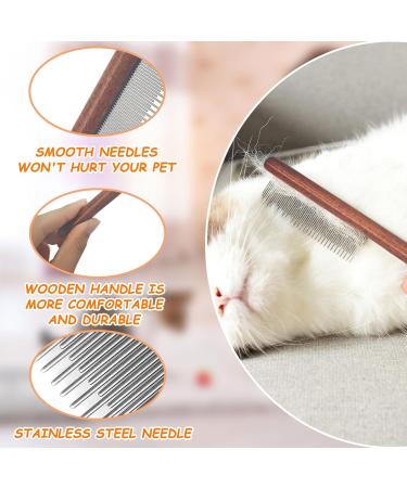 Andiker Pet Combs for Dogs Dog Comb with Rounded Teeth Metal Grooming Comb for Large Medium and Small Cats Animals with Tangled Short/Long Hair (Brown) - Buy Online on GoSupps.com