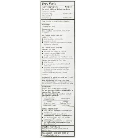 Fleet Enema - Ready-to-Use Saline Laxative 4.5 Fl Oz | Fast Shipping Worldwide - Buy Online on GoSupps.com