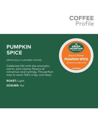 Green Mountain Pumpkin Spice K-Cup Pods 72 Count - Flavored Light Roast Coffee - Buy Online on GoSupps.com