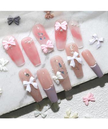 Nayyana Loop Nail Plug Stones - 3D Crystal Nail Trailer Set for DIY Nail Art & Decoration - Pink Acrylic Rhinestones - Buy Online on GoSupps.com