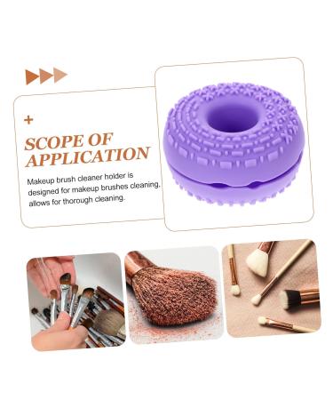 Buy Makeup Brush Washer & Cleaner - Purple Scrubber Pad for Fast & Easy Brush Cleaning | 8.3x8.3cm International Shipping - Buy Online on GoSupps.com