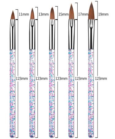 Spearlcable 8-Piece Acrylic Nail Brush Set with Rhinestone Handles - Perfect for Nail Art Design & Gel Polish Painting at Home or Salon - Buy Online on GoSupps.com