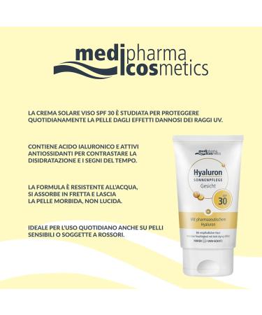  Medipharma Cosmetics Medipharma - SPF 30 Face Sunscreen with Hyaluronic Acid 50ml - Anti-Aging Moisturizing Sun Protection - For sensitive and dry skin - Water resistant - Non-greasy - Buy Online on GoSupps.com