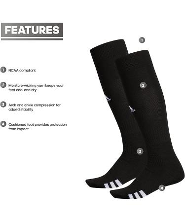 Rivalry Field 2-Pack OTC Sock in Small - Black/White - Buy Online on GoSupps.com