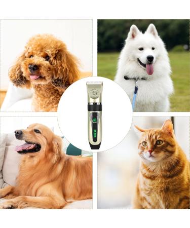 JOPHEK Dog Clipper, Quiet Dog Cat Hair Trimmer  -  Electric Wireless Pet Trimmer - Golden - Buy Online on GoSupps.com