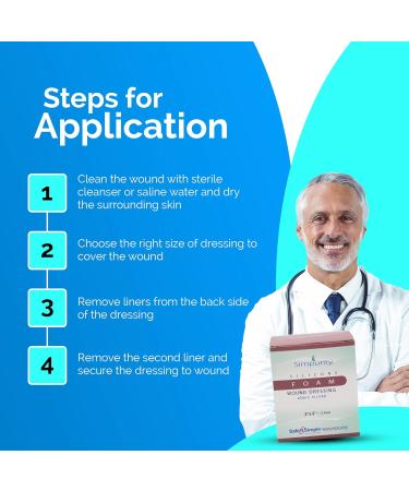 Buy Simpurity Silicone Foam Wound Dressing with Ionic Silver - 2x2 Box of 12 | Fast International Shipping - Buy Online on GoSupps.com