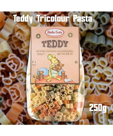 Dalla Costa Pasta Packet Pick N Mix - Choose From 5 Flavours | ABC Zoo Dinosauri Travel Teddy Tricolour-Pasta - Pack of 2 x 250g - Buy Online on GoSupps.com