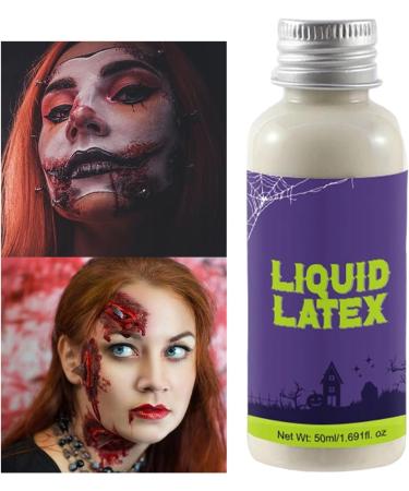  Qikam Liquid Latex - 50ml Cosmetic Product | Supplies for Scar Creation Makeup Artists Photography Models Body Painting Cosplay Theatre Students - Buy Online on GoSupps.com