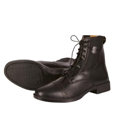 Kerbl lace-up ankle boots Monaco smooth leather unisex adult equestrian shoes 39 EU black