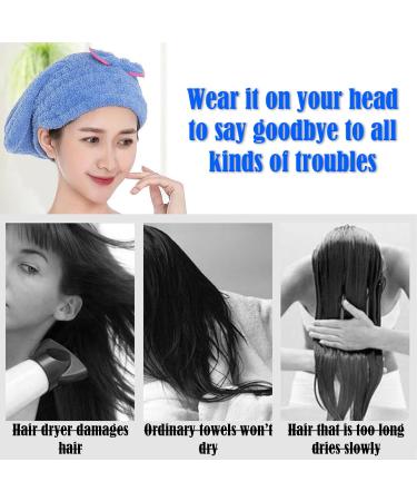 Tyxhxtf 4 Pack Microfiber Hair Towels - Super Absorbent Quick-Dry Hair Drying Towels for Women & Girls - Buy Online on GoSupps.com