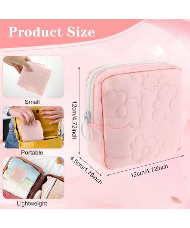 TIESOME Embroidery Sanitary Napkin Storage Bag 2Pcs - Portable Menstrual Cup & Period Pad Holder Pouch - Buy Online on GoSupps.com