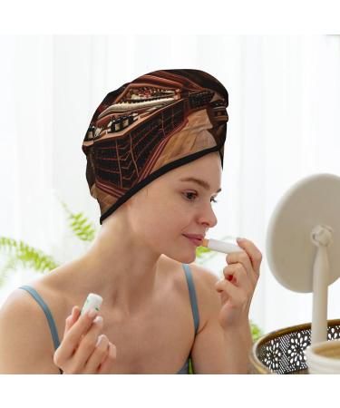 Red Wine Cellar Coral Velvet Dry Hair Cap | Ideal for Home Travel Pool Parties & Beach Baths - Fast International Shipping - Buy Online on GoSupps.com