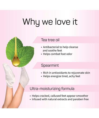 SpaLife Invigorating Spearmint & Tea Tree Oil Foot Sockies (8 Ct) - Rejuvenate Tired Feet with Natural Essential Oils - Buy Online on GoSupps.com