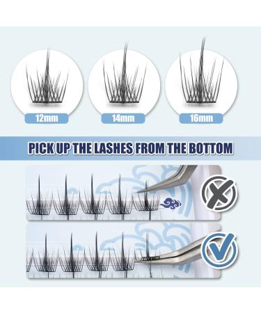D.I.Y. 48pcs 14mm Spikes Style Lash Clusters | Individual D Curl Eyelash Extensions for Reusable, Long Lasting, Natural Wispy Look - Buy Online on GoSupps.com