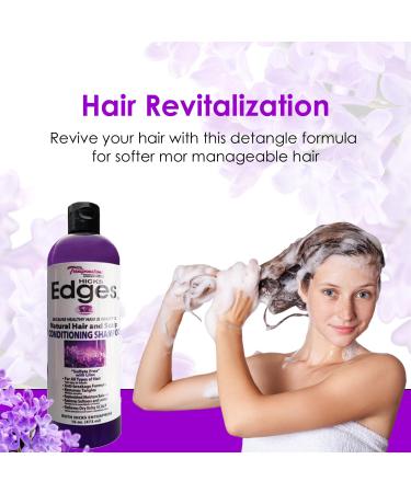Hicks Edges Natural Hair & Scalp Conditioning Shampoo with Lilac - 16 oz | Shop Internationally for Healthy Hair - Buy Online on GoSupps.com