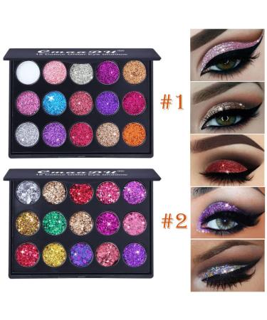 ETEDES Glitter Eyeshadow Palette - 15 Color Set, Shimmer Matte Professional Makeup for Long Lasting Waterproof Eye Shadow - Buy Online on GoSupps.com