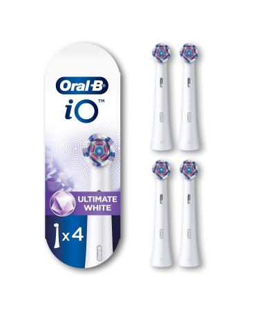 iO Series Ultimate White Replacement Brush Head for Oral-B iO Series Electric Toothbrushes White 4 Count
