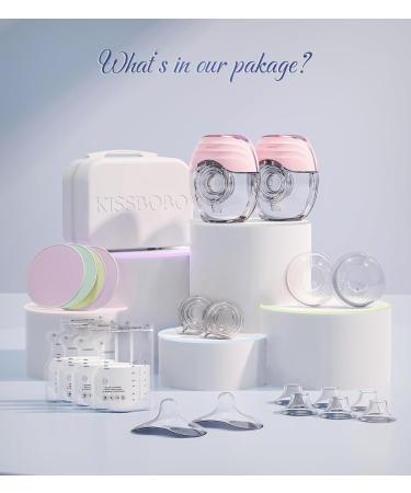 KISSBOBO Electric Breast Pump - Slim & Lightweight with Accessories | Perfect Gift Set for Moms & Couples (Pink) - Buy Online on GoSupps.com