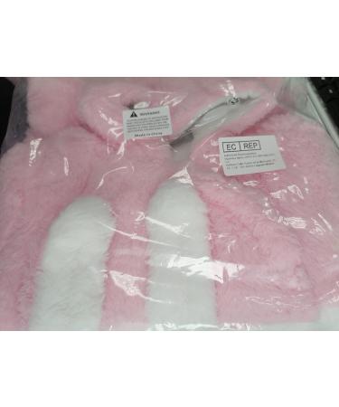 Newborn Baby Cartoon Bear Snowsuit | Winter Fleece Hooded Romper | Pink Rabbit | 0-3 Months - Buy Online on GoSupps.com