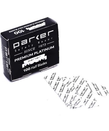 Parker SRW Straight Edge Barber Razor for Men + 100 Stainless Steel Blades - Ideal for Barber Shop Shave - Buy Online on GoSupps.com