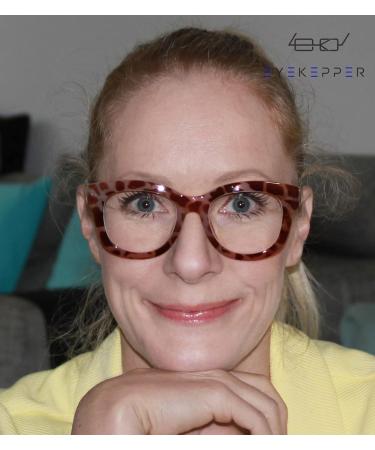 Shop Eyekepper Oversized Retro Reading Glasses for Women - Stylish Grey/Tortoise Frames +2.50 Magnification - Buy Online on GoSupps.com