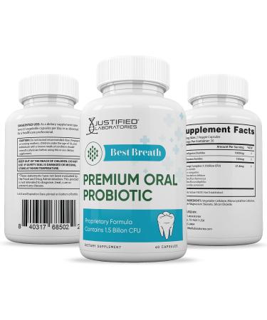 Justified Laboratories Best Breath 1.5 Billion CFU Probiotic Oral Support 60 Capsules - Buy Online on GoSupps.com