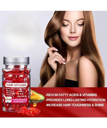 Revitalize Your Hair with Hair Vitamin Serum Capsules | Repair Damaged Hair & Nourish Dry Hair | International Shipping Available - Buy Online on GoSupps.com