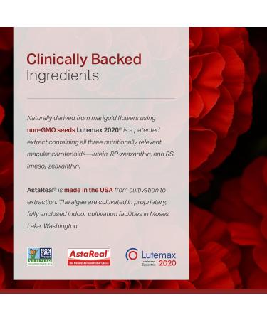 Anew Vita Lutein Astaxanthin Zeaxanthin Eye Health Support Supplement 2 in 1 Antioxidant Formula with Lutemax and AstaReal with Extra Virgin Olive Oil 30 Softgels - Buy Online on GoSupps.com