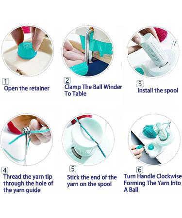 Hand Operated Yarn Ball Winder - Tabletop Clamp - Green Blue - Buy Online on GoSupps.com