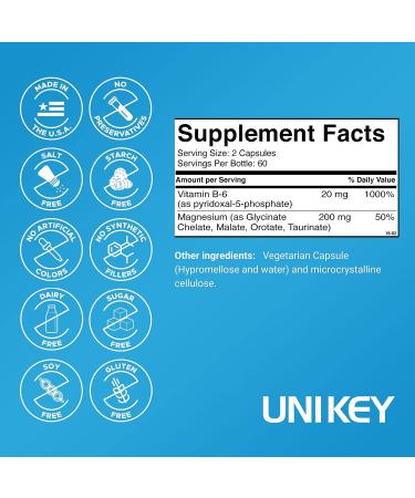 UNI Key Health Mag-Key | Full Spectrum Magnesium Supplement with Vitamin B-6 | 60 Servings - Buy Online on GoSupps.com