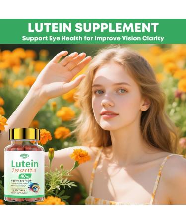 Lutein and Zeaxanthin Supplement Lutein Eyes Vitamins Support Vision Clarity Macular Health Dry Eye Comfort Blue Light with Bilberry Extract Omega 3 Zinc and Vitamins C & E for Adults - Buy Online on GoSupps.com