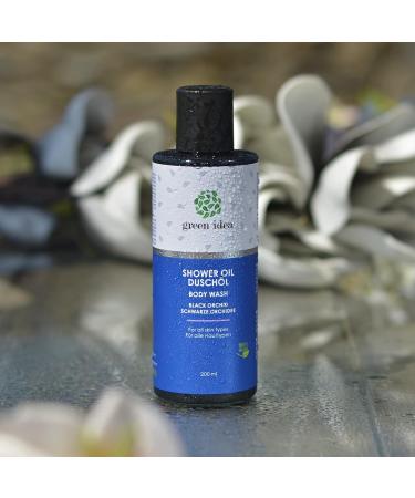 Black Orchid Shower Oil - Natural Vegan Shower Oil | SLES Free Preservative Free | 200ml - Green Idea - Buy Online on GoSupps.com