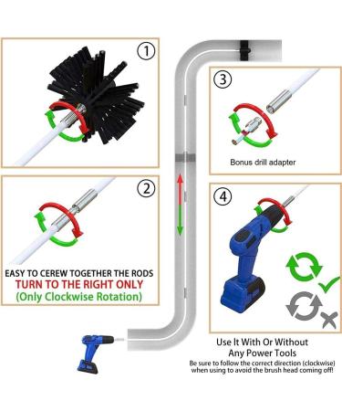 30-Feet Dryer Vent Cleaner Kit | Drill Attachment & Collection Bag | Efficient Home Cleaning Tool - Buy Online on GoSupps.com