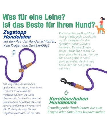 Lynxking Tow Lines for Dogs - Durable Dog Leash for Small Medium & Large Breeds - Purple 0.9cm x 180cm - Perfect for Retrieving & Training - Buy Online on GoSupps.com