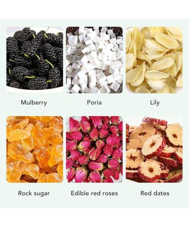 Poria TeaRock Sugar Tea 160gPoria Lily Tea Dates Rock Sugar Edible RosesTea Bag for Office Home - Buy Online on GoSupps.com