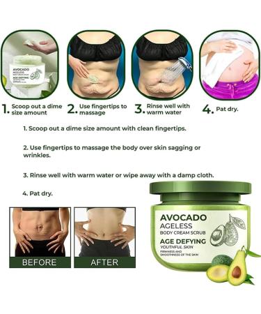 Forever Avocado Body Scrub Natural Avocado Body Scrub Exfoliating Avocado Scrub Anti Cellulite Body Scrub for Women - Buy Online on GoSupps.com
