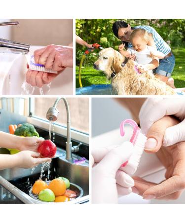 Qufiiry Nail Brush Set - 6 pcs Plastic Handle Scrubbing Brushes for Nails, Garden, Home & Salon Use - Buy Online on GoSupps.com