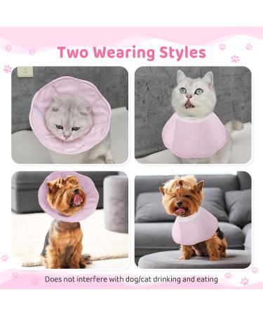 Shop Pumyporeity Adjustable Pet Neck Collar - Light Pink Elizabethan Collar for Cats & Dogs | Anti-Delicious Protective Neck Crasses (Size L) - Buy Online on GoSupps.com