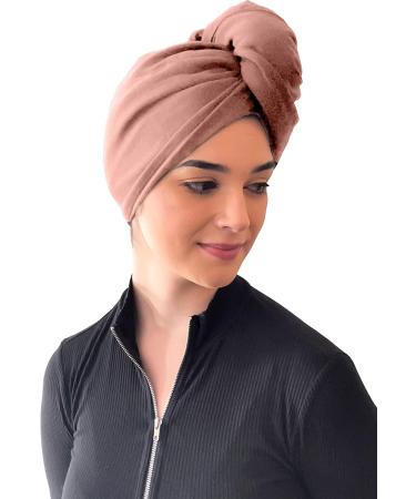 Buy Elizabeth Roberts 100% Cotton Hair Towel Wrap - Double Layered Blush | Premium T-Shirt Material | Fast International Shipping - Buy Online on GoSupps.com