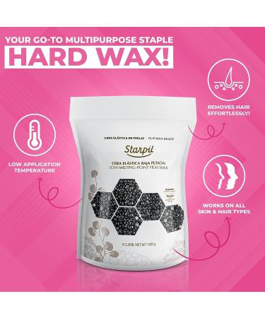 Starpil Black Hard Wax Beads 1000g - Stripless Low Temperature Wax for Hair Removal - Face, Body, Bikini, Brazilian - 2.2 lb Bag (Pack of 1) - Buy Online on GoSupps.com