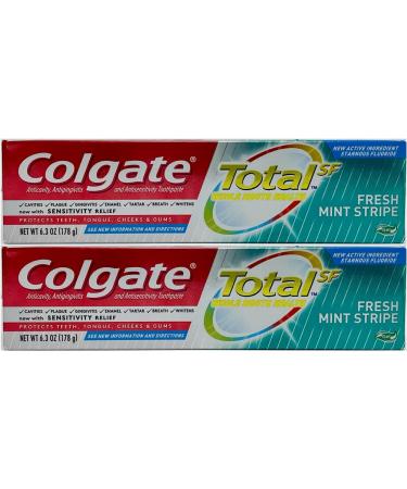 Colgate Total Toothpaste Fresh Mint Stripe 6 oz ( Pack of 2)
