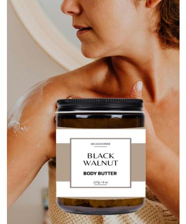Black Walnut Whipped Body Butter | Handmade Organic Shea Mango Cocoa Blend |8 oz Jar - Buy Online on GoSupps.com