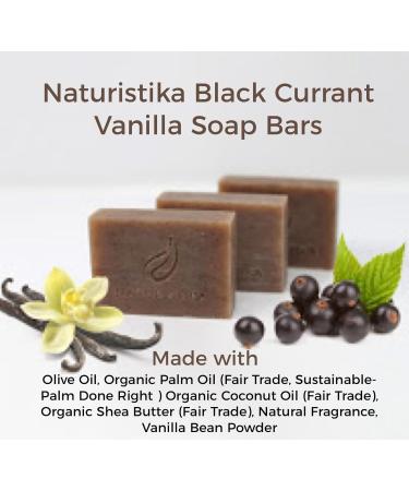 Buy Black Currant Vanilla Soap Bar - Vegan All-Natural Handcrafted with Organic Oils - Face & Body Soap for Everyone - Made in USA (3 Bars 4 oz each - Buy Online on GoSupps.com