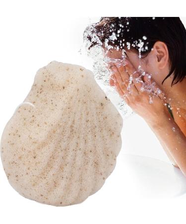 Verdant Touch Facial Sponge Exfoliating Facial Sponge Skin-Friendly Portable Face Cleansing Bath Puff (Shell Shape) - Buy Online on GoSupps.com