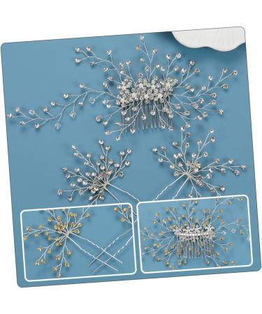 minkissy Pearl Hair Clip 3 Sets Bridal Headwear Rhinestone Hair Clip Wedding Bridal Hairpin Wedding Hair Side Comb s for Wedding Hair Teasing Comb Decor Hair Comb Zinc Alloy Bride Pearl - Buy Online on GoSupps.com