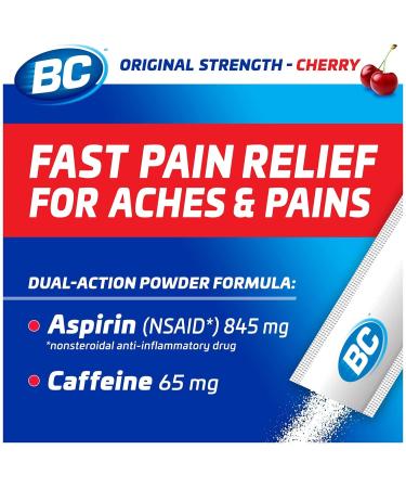 BC Aspirin Powder Packs Cherry - Fast Pain Relief | [Your Brand Name] - Buy Online on GoSupps.com