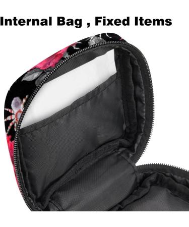 Women's Red Flower Binding-Up Bandage Bag | Tampon Storage with Zip Pockets - Multi-Functional Menstrual Tapes Bag - Buy Online on GoSupps.com