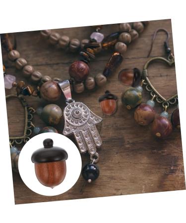 VILLCASE 6 Pcs Color Block Wooden Nuts Dainty Bracelet Wooden Pinecone Pendants Crafts for Kids Fake Acorns Necklace Accessory Necklace for Kids Craft Acorns Bulk Arts and Miss Chic Filler - Buy Online on GoSupps.com